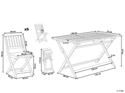 Beliani Puutarhapoytasetti Poyta Ja 6 Tuolia Cento Flash Sale