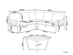 Beliani Puutarhasohvasetti 5-Istuttava Tummanharmaa Vizzini Best Sale