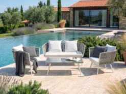 Beliani Puutarhasohvasetti Luonnonvalkoinen Ragusa Flash Sale