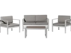 Beliani Puutarhasohvasetti Tummanharmaa Salerno Discount