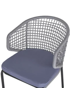 Beliani Puutarhatuoli 2 Kpl Harmaa Palmi Fashion