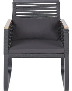 Beliani Puutarhatuoli 2 Kpl Metallinen Musta Canetto Outlet