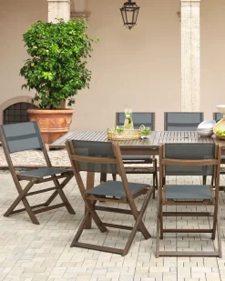 Beliani Puutarhatuoli Akaasia Tumma Puu 2 Kpl Cesana Store