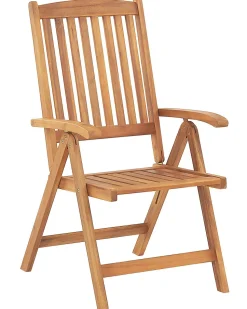 Beliani Puutarhatuoli Akaasia Vaalea Puu 6 Kpl Java Fashion