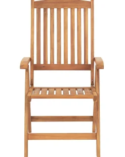 Beliani Puutarhatuoli Akaasia Vaalea Puu 6 Kpl Java Fashion