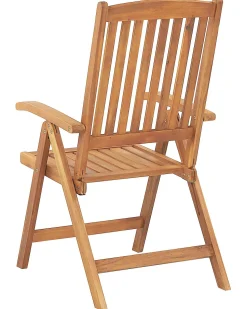 Beliani Puutarhatuoli Akaasia Vaalea Puu 6 Kpl Java Fashion