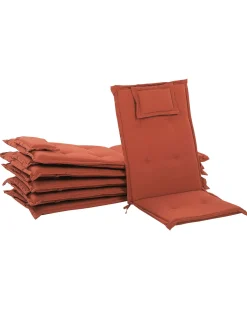 Beliani Puutarhatuoli Akasiapuu Tumma Puu/Tummanpunainen 6 Kpl Toscana Cheap