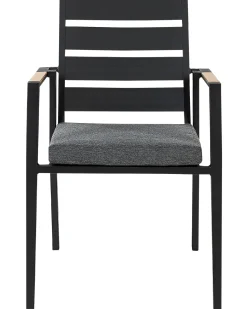 Beliani Puutarhatuoli Alumiini Musta 6 Kpl Taviano Online