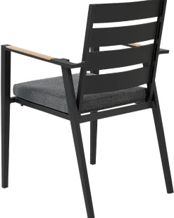 Beliani Puutarhatuoli Alumiini Musta 6 Kpl Taviano Online