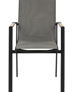 Beliani Puutarhatuoli Alumiini Musta 6 Kpl Busseto Cheap