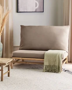 Beliani Puutarhatuoli Bambu Vaalea Puu/Ruskeanharmaa Todi Fashion