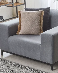 Beliani Puutarhatuoli Harmaa/Musta 2 Kpl Rovigo Cheap