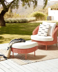 Beliani Puutarhatuoli Ja Rahi Polyrottinki Persikka Arcille Fashion