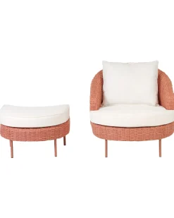 Beliani Puutarhatuoli Ja Rahi Polyrottinki Persikka Arcille Fashion