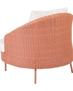 Beliani Puutarhatuoli Ja Rahi Polyrottinki Persikka Arcille Fashion