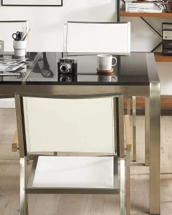 Beliani Puutarhatuoli Kangas Valkoinen 6 Kpl Grosseto Sale