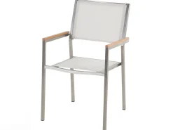 Beliani Puutarhatuoli Kangas Valkoinen 2 Kpl Grosseto Sale