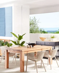 Beliani Puutarhatuoli Muovi Beige 4 Kpl Napoli Store