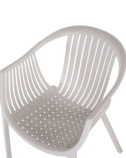 Beliani Puutarhatuoli Muovi Beige 4 Kpl Napoli Store