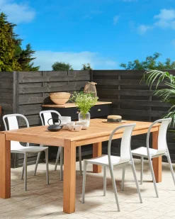 Beliani Puutarhatuoli Muovi Valkoinen/Harmaa 4 Kpl Spezia Online