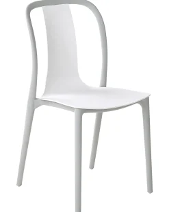 Beliani Puutarhatuoli Muovi Valkoinen/Harmaa 6 Kpl Spezia New