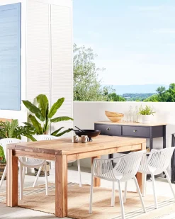 Beliani Puutarhatuoli Muovi Valkoinen 4 Kpl Napoli Fashion