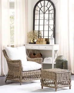 Beliani Puutarhatuoli Rahilla Rottinki Luonnonvari Ribolla Outlet