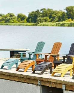 Beliani Puutarhatuoli Rahilla Turkoosi Adirondack Store