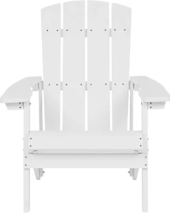 Beliani Puutarhatuoli Rahilla Valkoinen Adirondack Online
