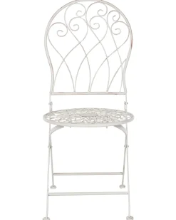 Beliani Puutarhatuoli Rauta Luonnonvalkoinen 2 Kpl Stiffe Discount