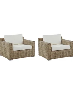 Beliani Puutarhatuoli Rottinki Luonnonvari 2 Kpl Ardea Cheap