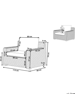 Beliani Puutarhatuoli Rottinki Luonnonvari Ardea Best Sale