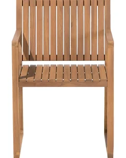 Beliani Puutarhatuoli Ruskeanharmaalla Pehmusteella 8Kpl Sassari Cheap