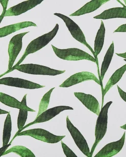 Beliani Puutarhatuoli Tumma Akasiapuu Vaihtokangas 2 Kpl Luonnonvalkoinen/Lehtikuosi 2 Kpl Cine New