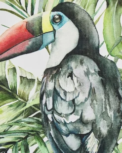 Beliani Puutarhatuoli Vaalea Akasiapuu Vaihtokangas 2 Kpl Harmaa/Tukaanikuvio 2 Kpl Cine Cheap