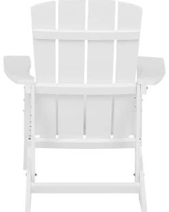 Beliani Puutarhatuoli Valkoinen Adirondack Best