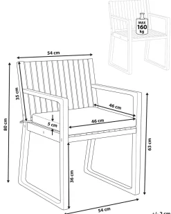 Beliani Puutarhatuoli Vihrealla Pehmusteella Sassari Sale