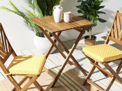 Beliani Puutarhatuolin Pehmuste Keltainen 37 X 34 Cm 2 Kpl Terni Sale