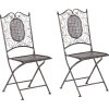 Beliani Puutarhatuolit 2Kpl Metallinen Musta Bormio Store