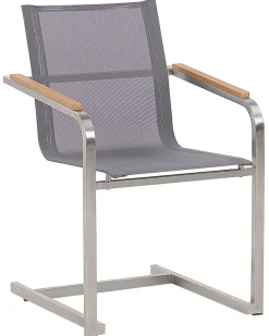 Beliani Puutarhatuolit 2Kpl Setti Harmaa Cosoleto New