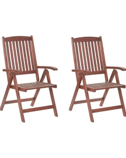 Beliani Puutarhatuolit 2Kpl Setti Akaasiapuu Toscana Best