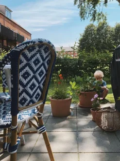 Beliani Puutarhatuolit 4Kpl Setti Sinivalkoinen Rifreddo Outlet