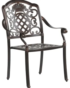 Beliani Puutarhatuolit Tummanruskeat, Alumiinia, 4Kpl Setti Salento Online