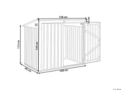 Beliani Puutarhavaja Teras Grafiitinharmaa 158 X 134 Cm Moena Outlet