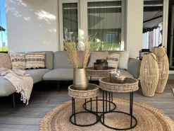 Beliani Puuvillainen Beige/Musta Tyynysetti 2 Kpl 45 X 45 Cm Thondi New