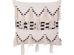 Beliani Puuvillainen Beige/Musta Tyynysetti 2 Kpl 45 X 45 Cm Thondi New