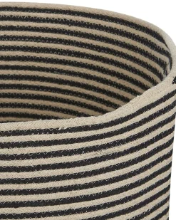 Beliani Puuvillakori Beige/Musta 41 Cm Yerkoy Clearance