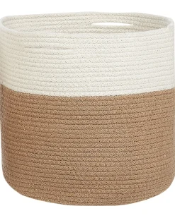 Beliani Puuvillakori Beige/Valkoinen 34 Cm 2 Kpl Ardesen Cheap