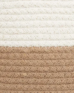 Beliani Puuvillakori Beige/Valkoinen 34 Cm 2 Kpl Ardesen Cheap