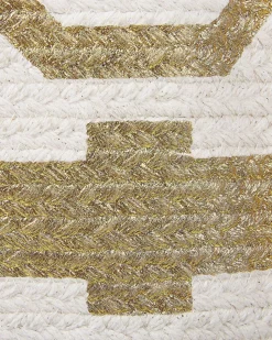 Beliani Puuvillakori Luonnonvalkoinen/Kulta 33 Cm Hanwella Shop